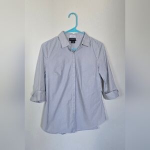 Liz Claiborne Career Striped Stretch Office Business Casual Top Size Small